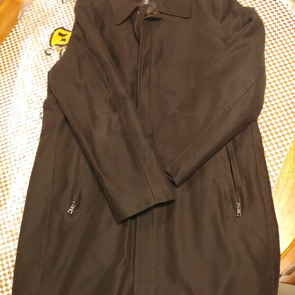 Cotton Twill Insulated Classy Coat - Size Large  - Color Brown - Picture 3 of 12